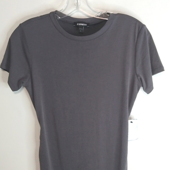 Express Grey Short Sleeve Dress - Size XL - Picture 2 of 7